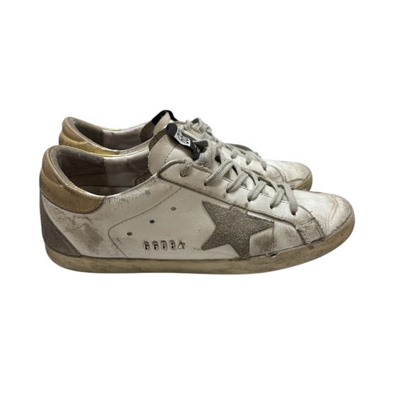 Golden Goose Superstar White Star Sneakers Designer Distressed EU 37 7 US - Picture 3 of 16
